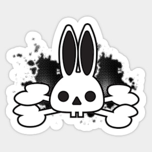 Bunny, skull, bones, horror, pirate, Halloween, rabbit, skulls Sticker